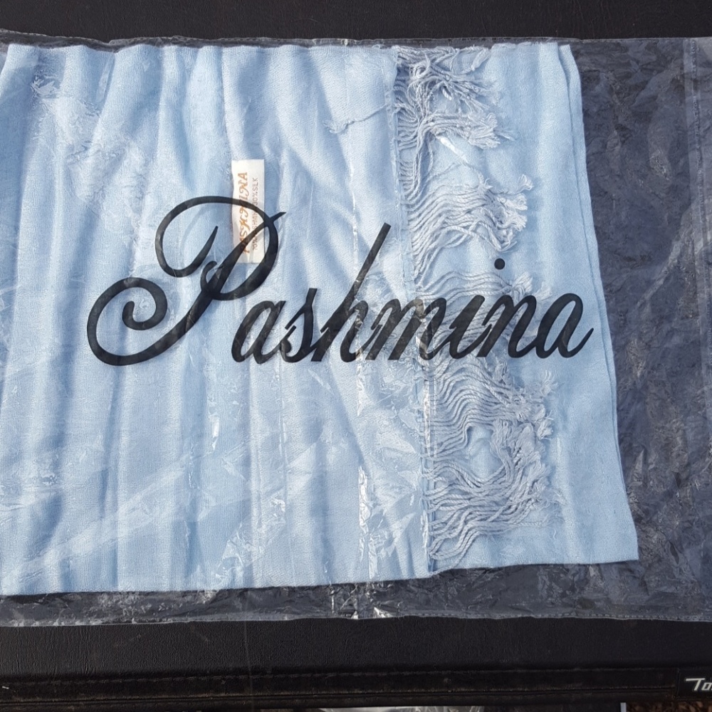 blue pashmina scarf